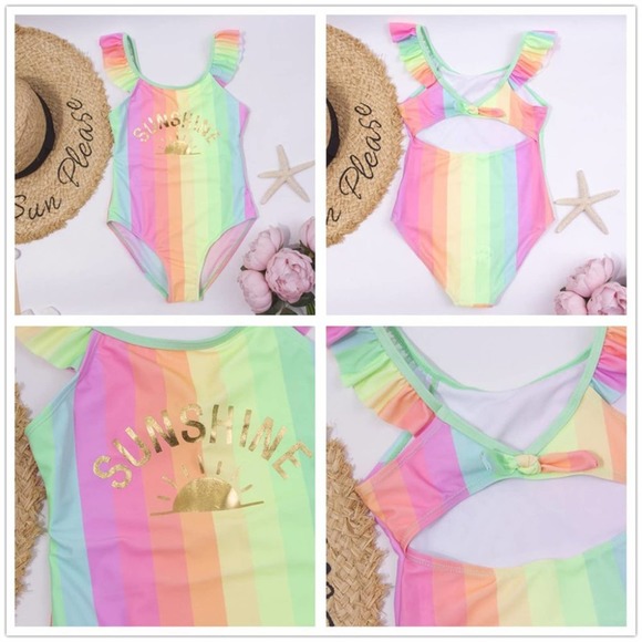 Swimsuit Girls Arcoiris Sizes 5 - Picture 2 of 9